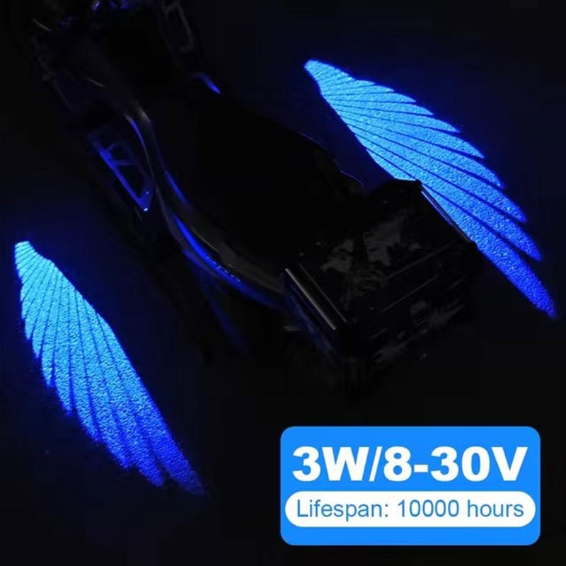 Motorcycle LED Underbody Light Projector Ghost Angel Wings Lights For Motorcycles ATV And More 3