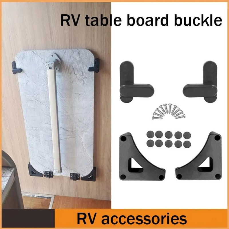 New RV Folding Table Board With Buckle Rotary Lock Outdoor Trailer Cabinet Organizer 4