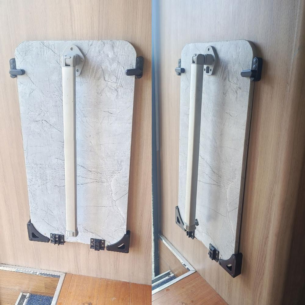 New RV Folding Table Board With Buckle Rotary Lock Outdoor Trailer Cabinet Organizer 3