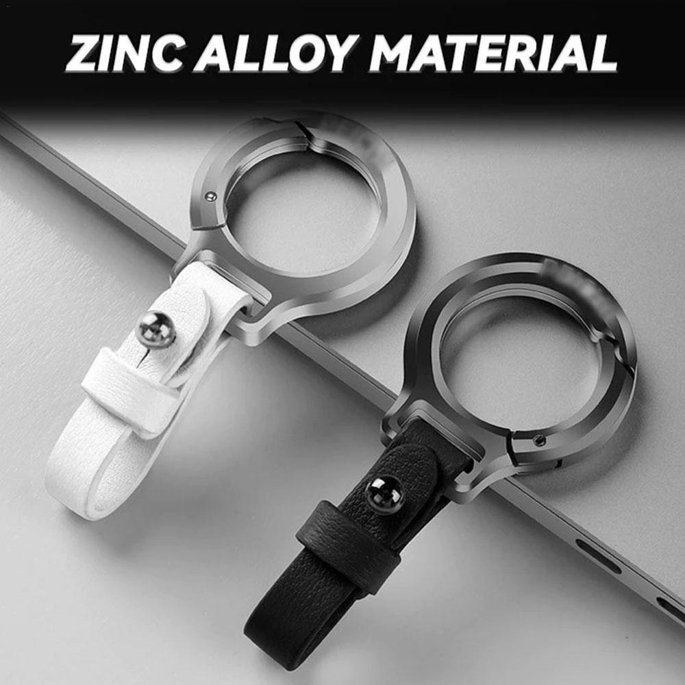 Stylish Leather Keychain Carabiner Pendant Durable Key Ring For Men And Women 1