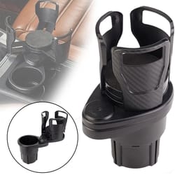 car cup holder expander adapter – multifunction adjustable dual cup mount & mobile phone holder