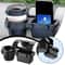 Portable Car Door Cup Holder Window Organizer With Dual Hanging Hooks Charging Port 0