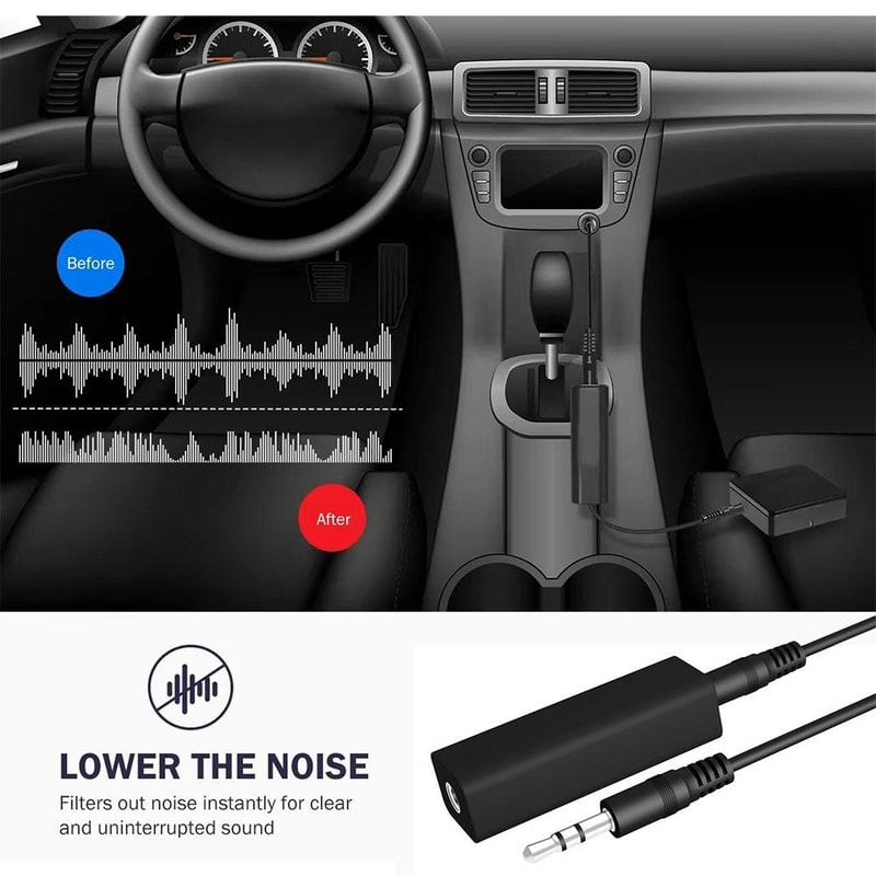 Ground Loop Noise Isolator For Car Stereo Eliminate Audio Interference Improve Sound Quality 3