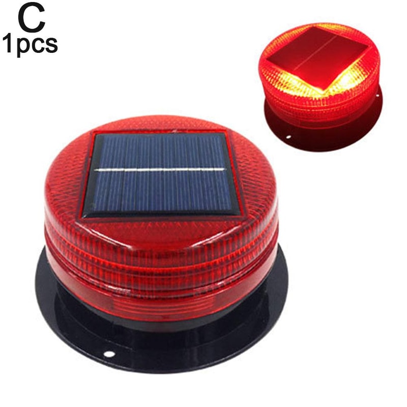 SolarPowered LED Magnetic Warning Light For Vehicles Amber Emergency Beacon With Automatic Sensor 3