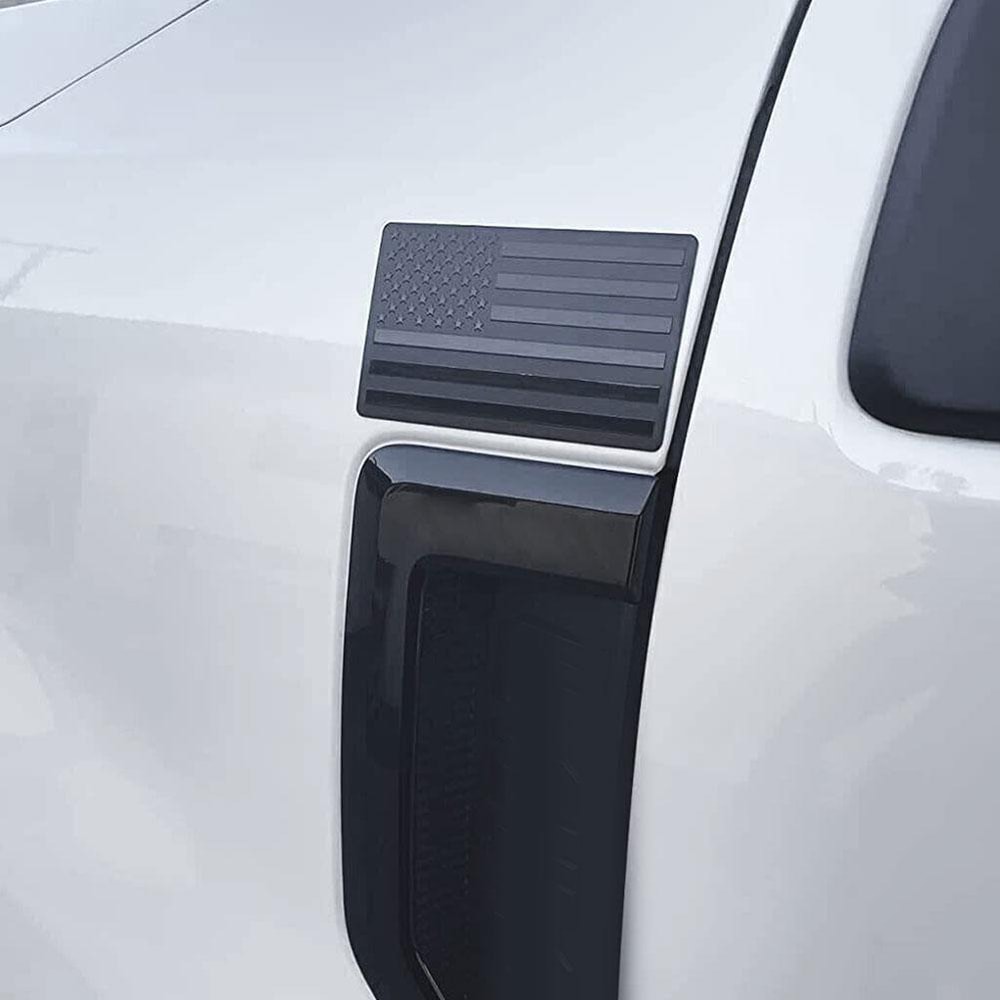 USA American Flag Car Emblem Durable Black Aluminum Alloy Sticker For Car SUV Motorcycle More 3