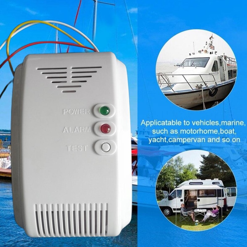 Propane Butane Gas Sensor Alarm For Motor Homes Boats And Vehicles LPG Natural Gas Leak Detector 2