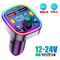 Car Bluetooth FM Transmitter With PD TypeC Dual USB Ambient Light Handsfree Modulator Player Charg 2