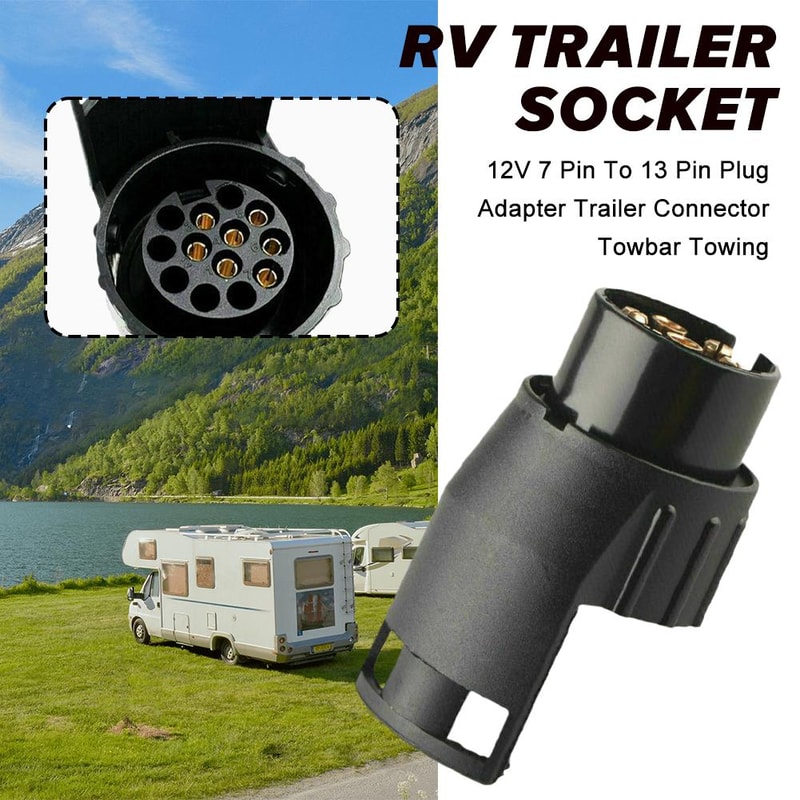 Pin Trailer Adapter Socket Waterproof Towing Plug Converter For Car And Truck 3