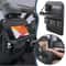 Car Seat Back Organizer With Foldable Table PU Leather Spacious Storage Bag With Multiple Pockets 0