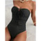 Womens One Piece Swimsuit Strapless Bandeau Halter Swimwear 2