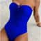 Womens One Piece Swimsuit Strapless Bandeau Halter Swimwear 5