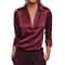 Elegant Vneck Long Sleeve Womens Top For Commuting And Casual Wear 3