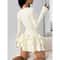 Elegant Slim Fit Mini Dress With Cascading Ruffles And Flare Sleeves Perfect For Winter Parties 1