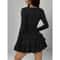 Elegant Slim Fit Mini Dress With Cascading Ruffles And Flare Sleeves Perfect For Winter Parties 3