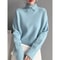 Women Elegant Knit Pullover Sweater Classic Turn Down Collar Winter Top For Ladies 0