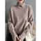 Women Elegant Knit Pullover Sweater Classic Turn Down Collar Winter Top For Ladies 2
