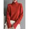Women Elegant Knit Pullover Sweater Classic Turn Down Collar Winter Top For Ladies 3