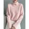 Women Elegant Knit Pullover Sweater Classic Turn Down Collar Winter Top For Ladies 4