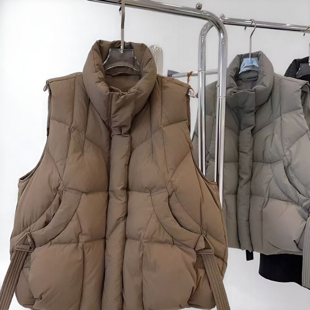 Winter Plus Size Womens Down Cottonpadded Vest Coat Elegant Warm Waistcoat Jacket For Fashion And 2