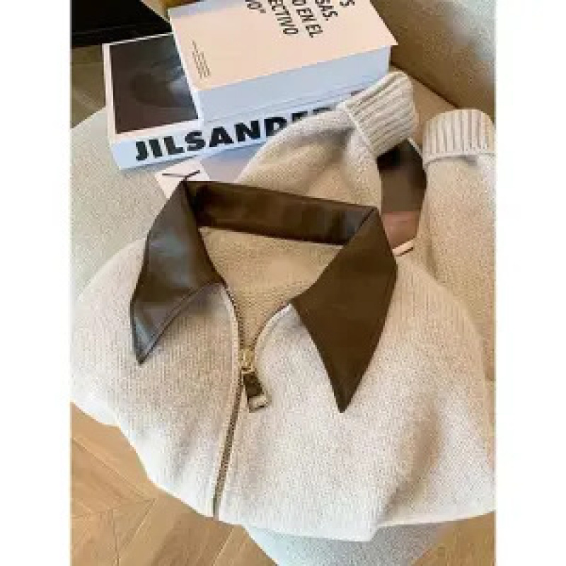 Vintage Zipper Cropped Cardigan For Women Thick Knitted Autumn Sweater Bomber Jacket Fitted Knitw 4