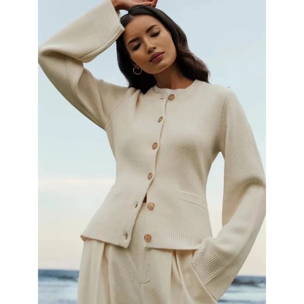 Loose Soft Cardigan For Women Casual Chic Sweater Long Sleeve Warm And Lightweight For Winter 0