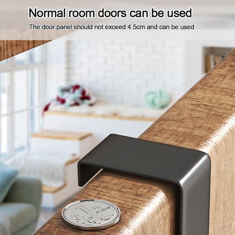 Over The Door Hooks Aluminum Alloy Storage Organizer For Coats Hats Towels More 2