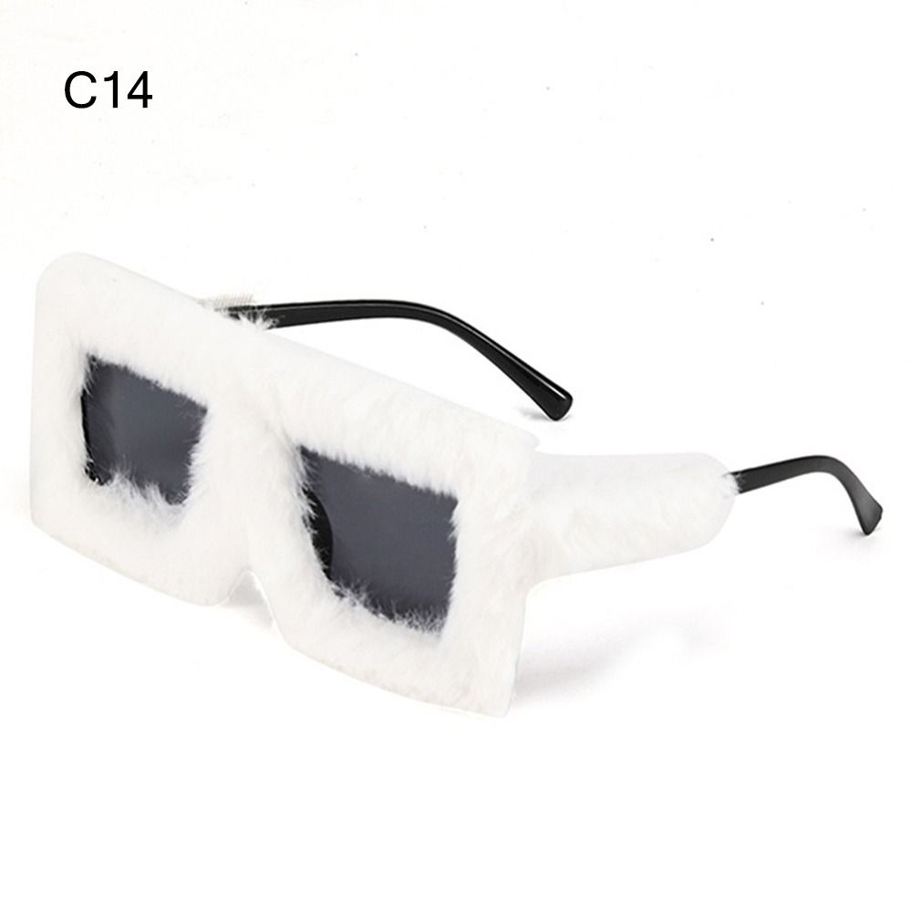 Oversized Plush Sunglasses Trendy Y2K Winter Shades For Women Perfect For Cosplay Parties Holiday 2