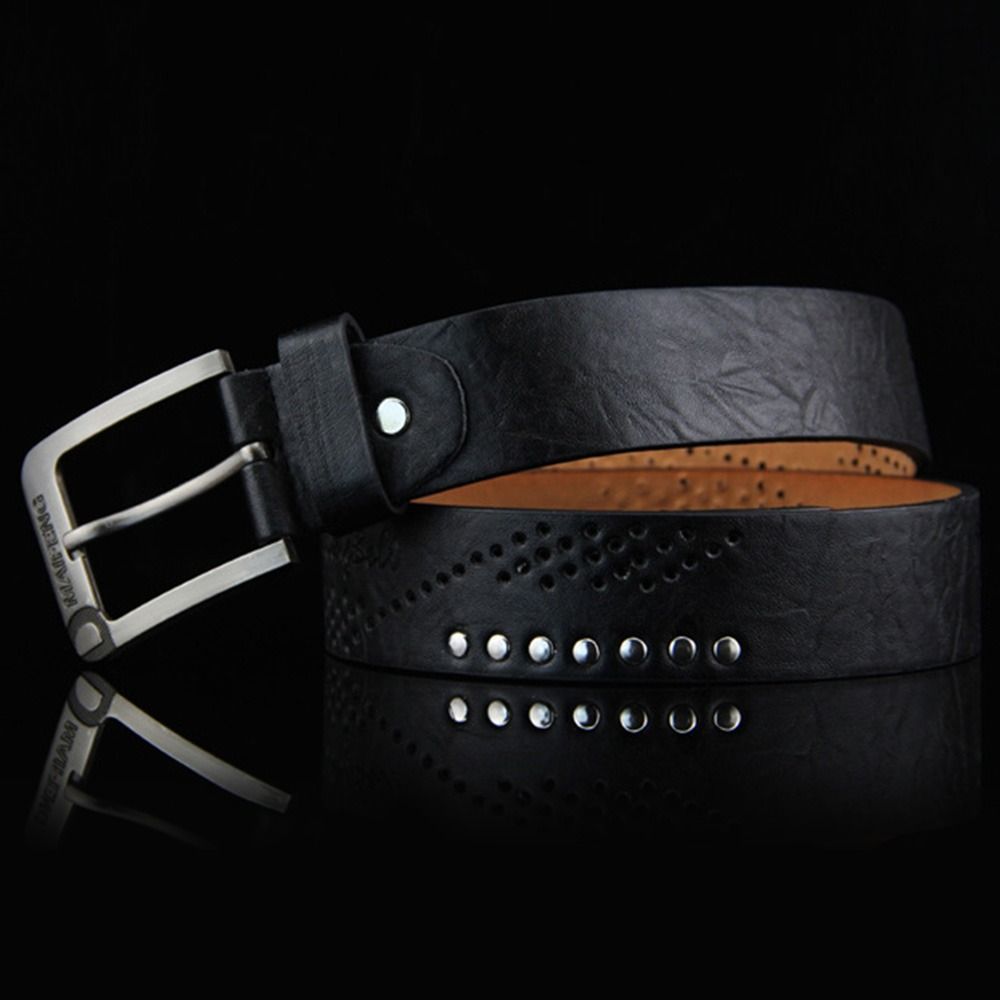 Luxury Leather Men Belt With Classic Alloy Buckle HighQuality Vintage Business Waistband 2