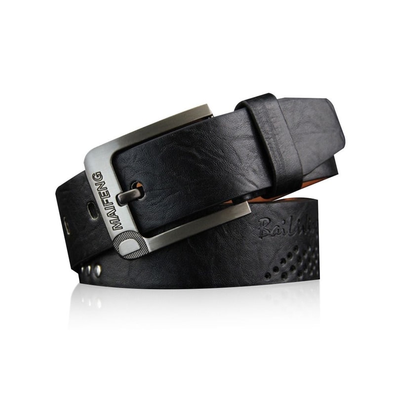 Luxury Leather Men Belt With Classic Alloy Buckle HighQuality Vintage Business Waistband 4