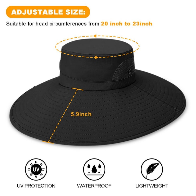 Men And Women UV Sun Protection Wide Brim Boonie Bucket Hat Lightweight Breathable And Packable Fo 3