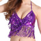 Sparkling Belly Dance Sequin Fringe Halter Bra Top For Nightclub Stage 4