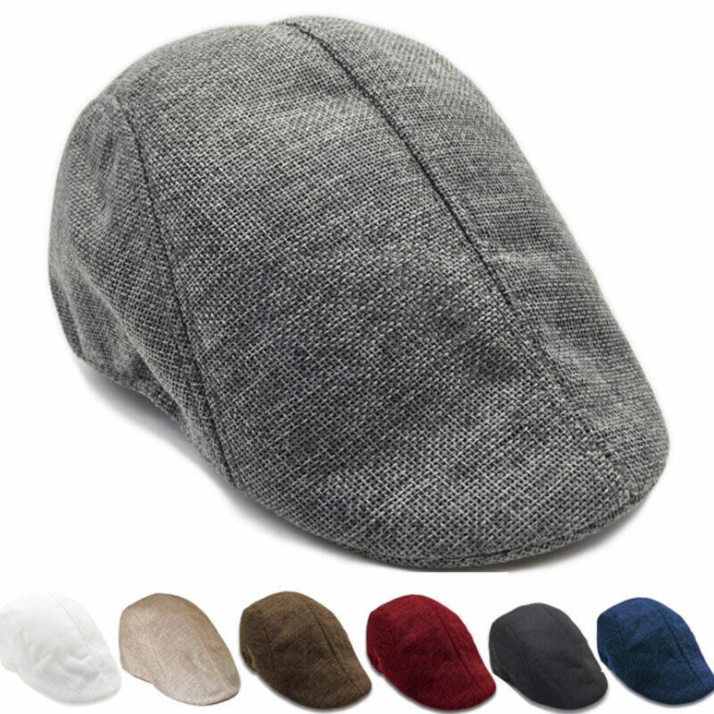 Peaky Newsboy Golf Driving Hat Vintage Flat Cap For Men Boys Classic Cabbie Beret For Stylish Lo 0