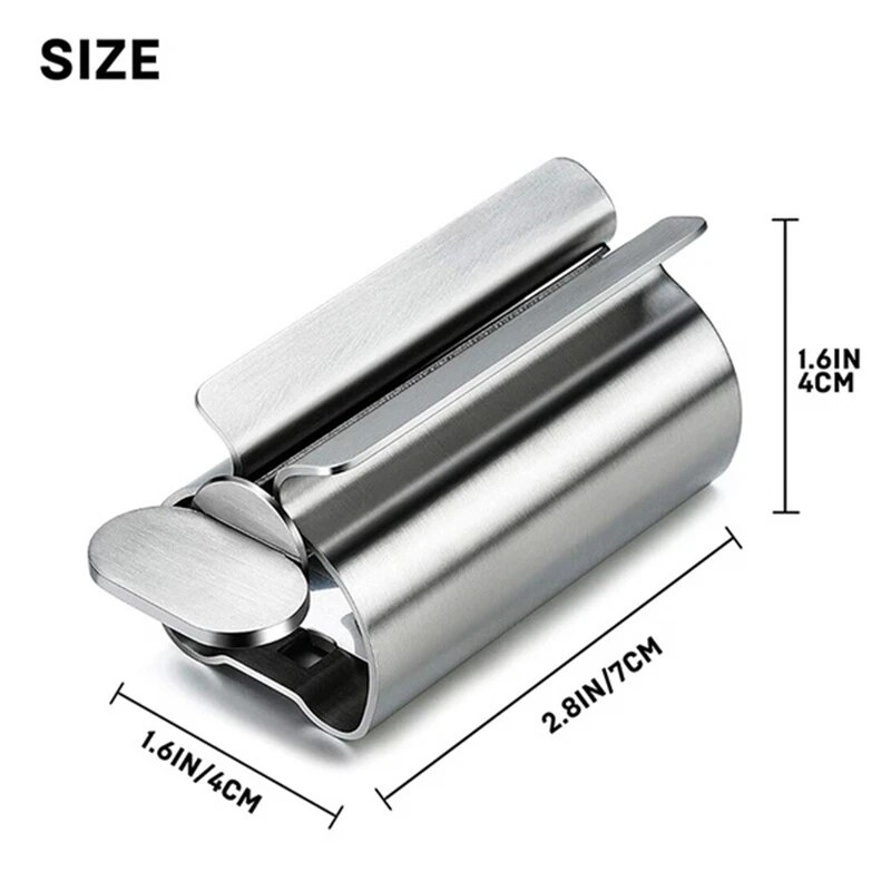 Stainless Steel Wringer Roller Tube Squeezer Effortless Ointment Toothpaste Dispenser For Bathroo 3