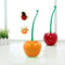 Red Cherry Toilet Brush Set Creative Bathroom Accessory With Holder 2