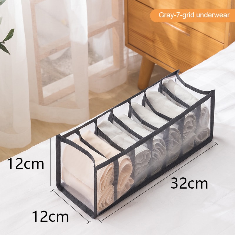 Foldable Underwear Drawer Organizer For Closet MultiCompartment Storage Box For Underpants Socks A 3