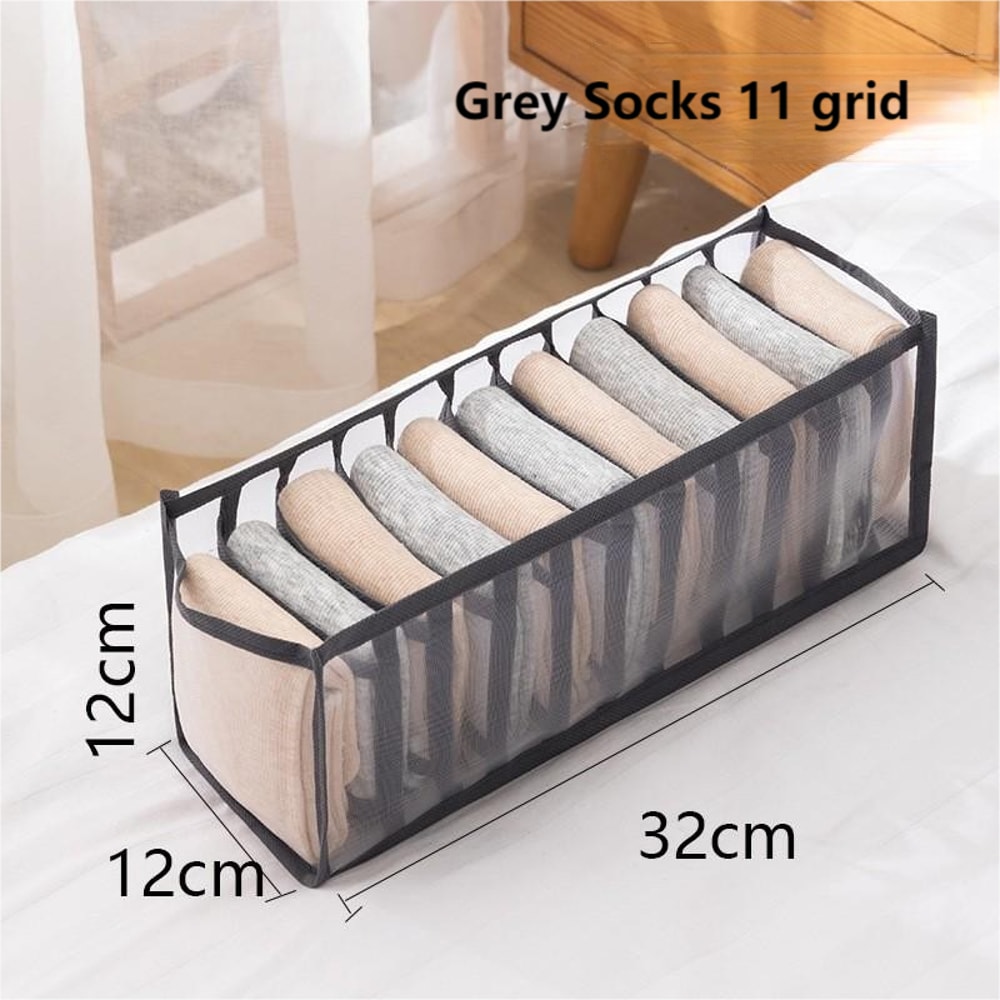 Foldable Underwear Drawer Organizer For Closet MultiCompartment Storage Box For Underpants Socks A 4