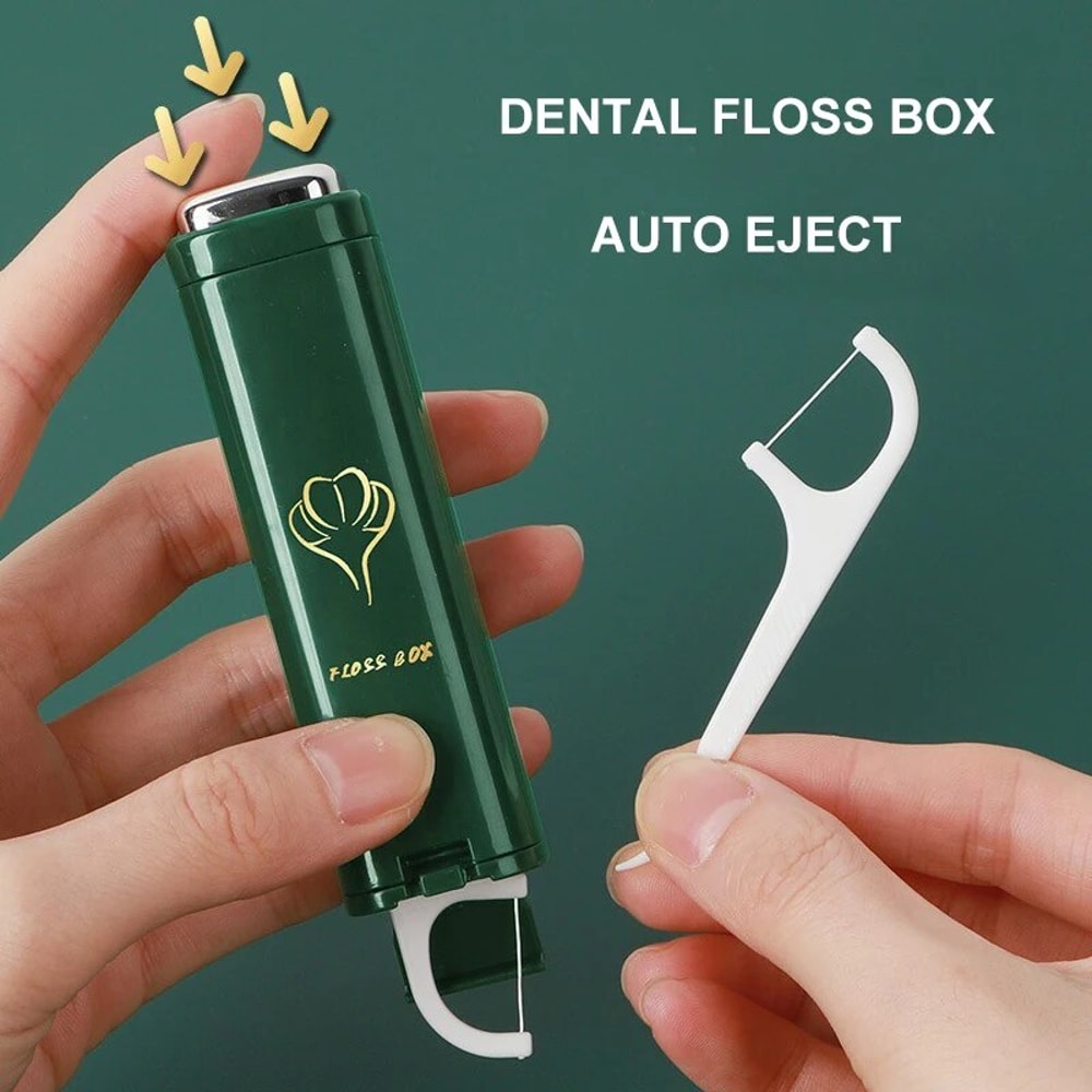 Portable Automatic Popup Dental Floss Storage Box Convenient And TravelFriendly 1