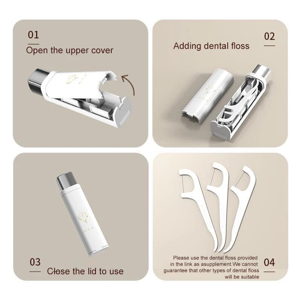 Portable Automatic Popup Dental Floss Storage Box Convenient And TravelFriendly 3