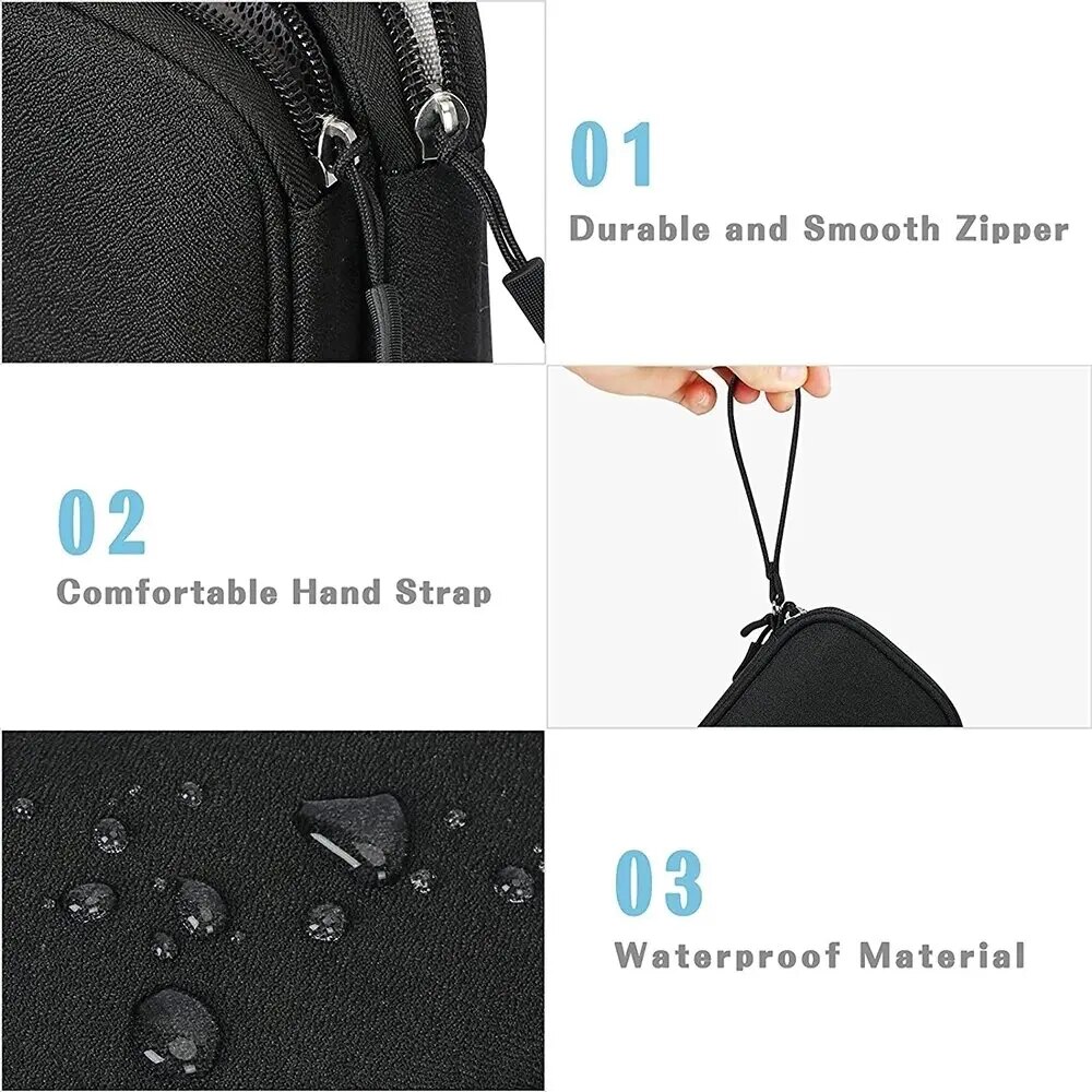Travel Organizer Bag For Cables Electronics And Accessories Portable Waterproof Double Layers Stor 2