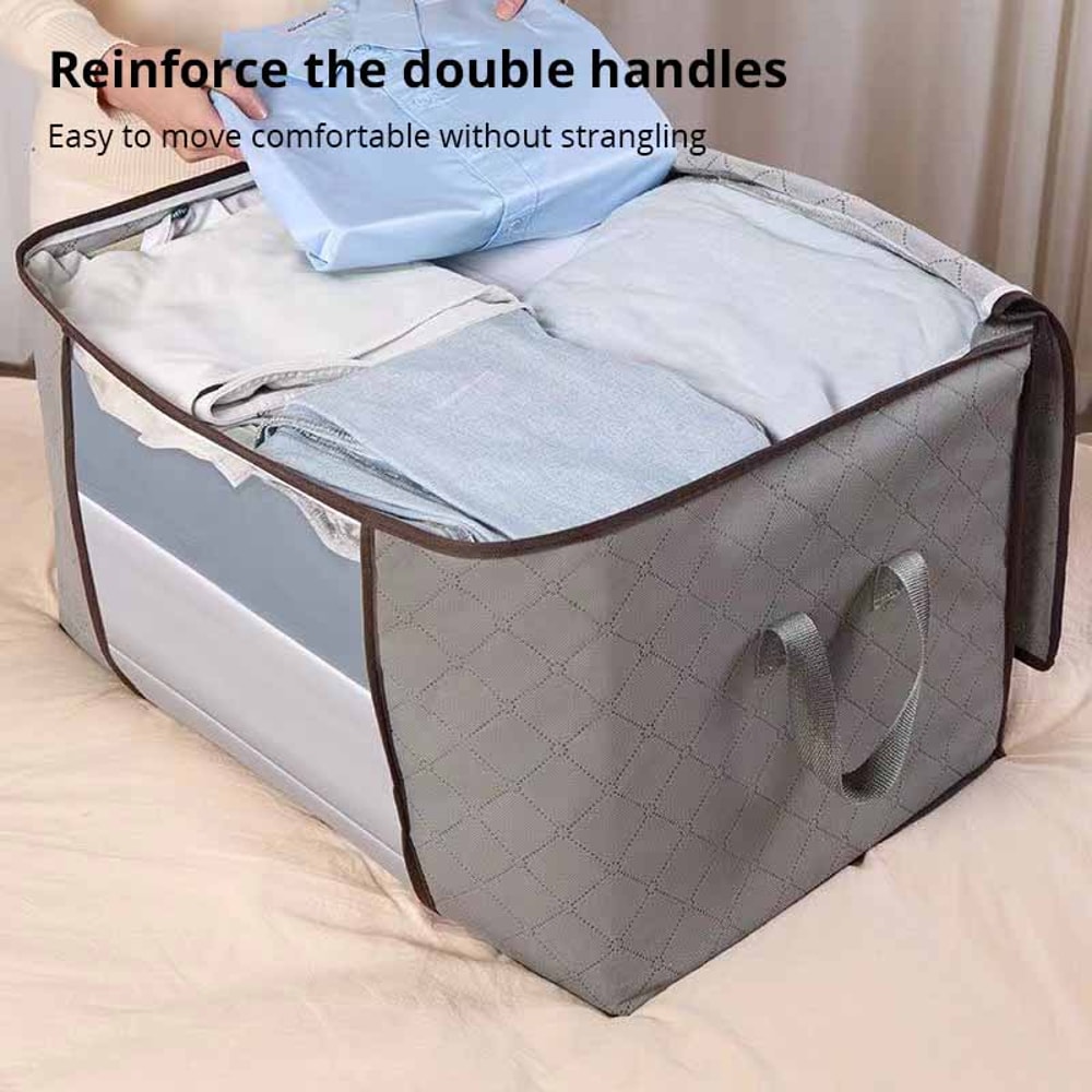 NonWoven Cotton Quilt Storage Bag Large Capacity Moisture Dust Proof Portable Luggage Organizer 2