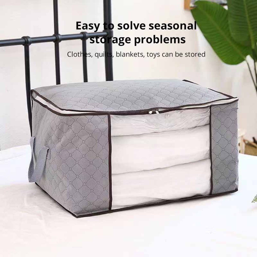 NonWoven Cotton Quilt Storage Bag Large Capacity Moisture Dust Proof Portable Luggage Organizer 3
