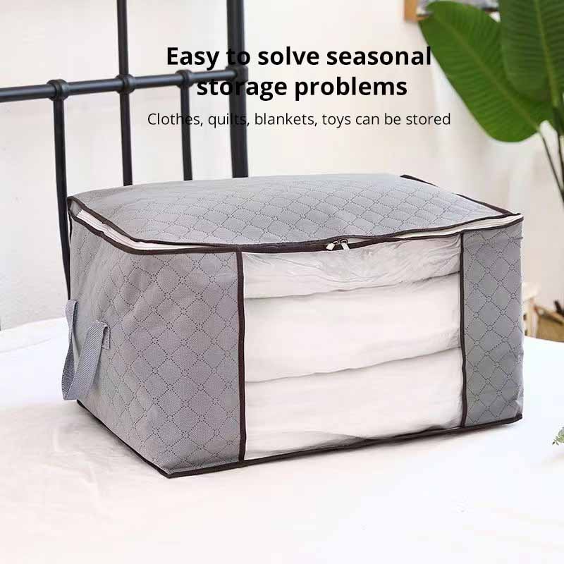 NonWoven Cotton Quilt Storage Bag Large Capacity Moisture Dust Proof Portable Luggage Organizer 3