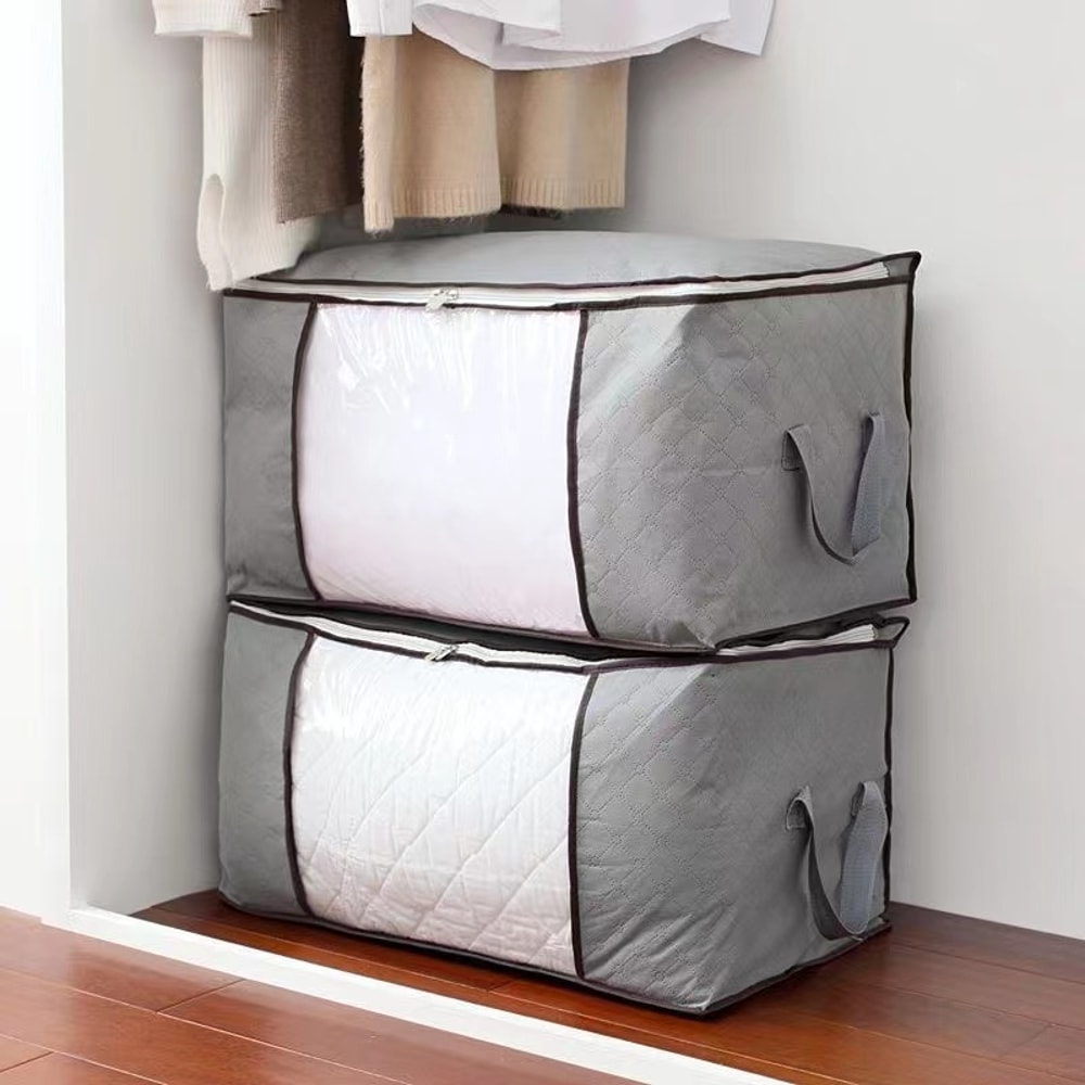 NonWoven Cotton Quilt Storage Bag Large Capacity Moisture Dust Proof Portable Luggage Organizer 0