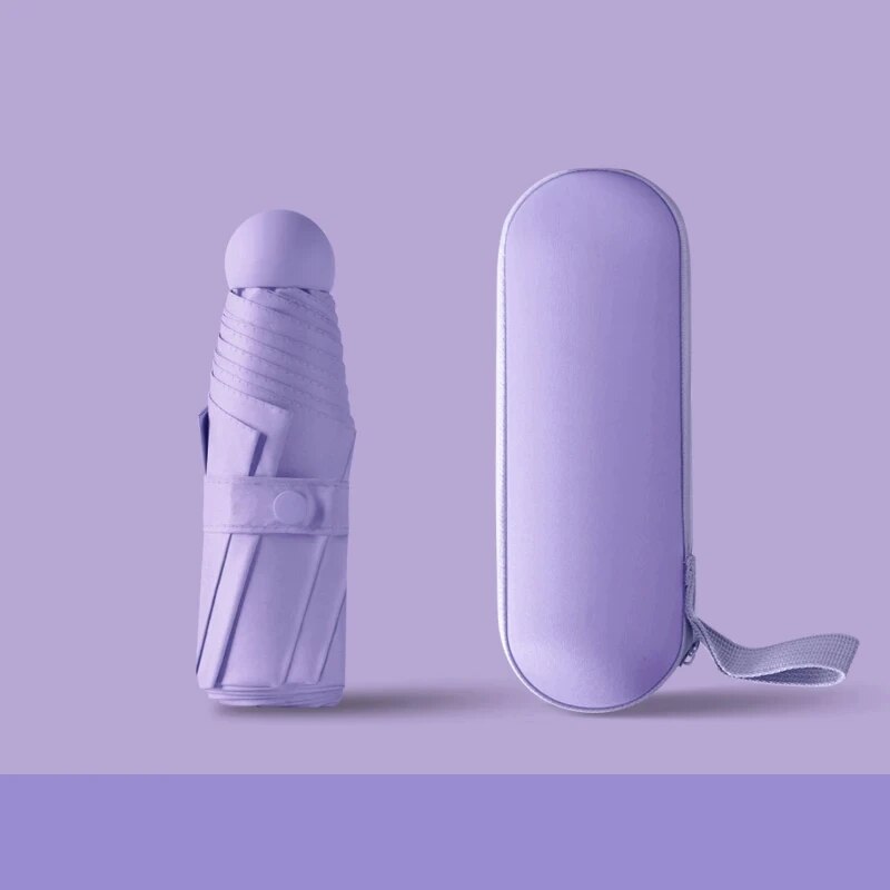 Compact Travel Umbrella With 6Rib Reinforced Design Waterproof Lightweight And Foldable For Easy St 6