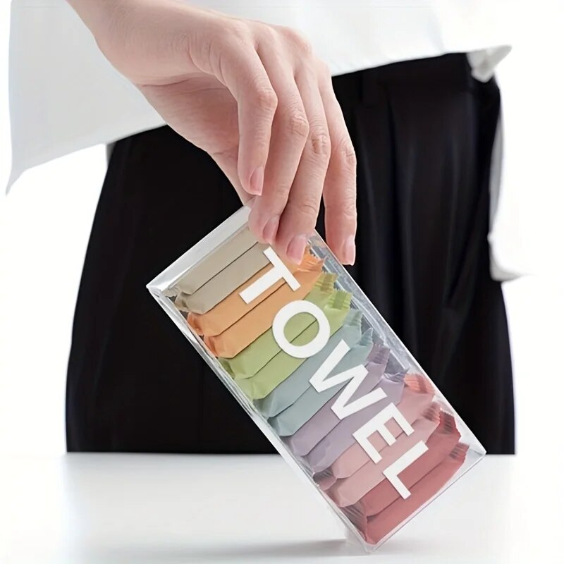 Disposable Compressed Travel Towels For Face Cleansing Portable Thickened Towel Set 4