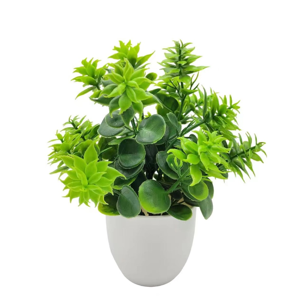 Artificial Greenery In Plastic Pots Perfect Home And Office Decor For Living Room Bedroom And Desk 1
