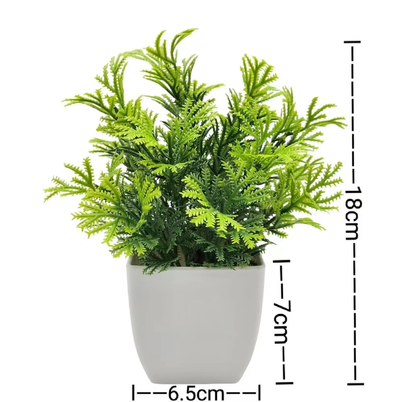 Artificial Greenery In Plastic Pots Perfect Home And Office Decor For Living Room Bedroom And Desk 5