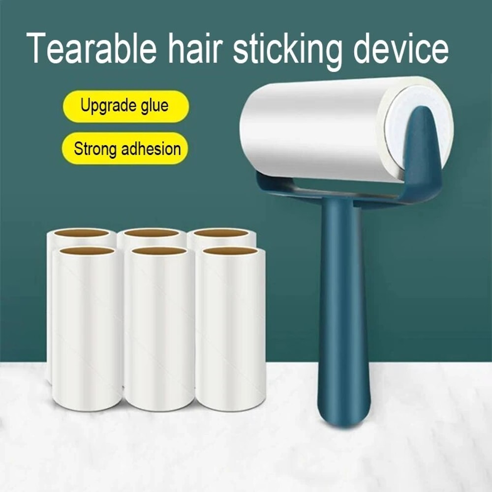 Tearable Roll Paper Sticky Roller Brush Pet Hair Remover Clothes Cleaning Brush For Home Use 0