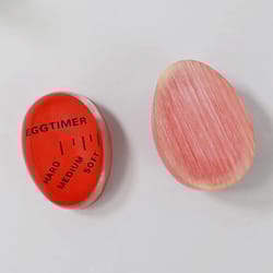 eco-friendly resin egg timer for perfect boiled eggs – color-changing red timer for soft & hard boiled eggs