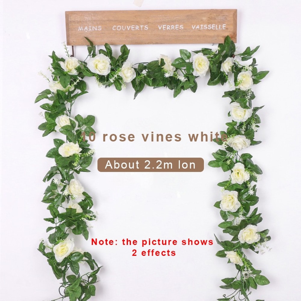Artificial White Flower Vine Garland Wedding Home Decoration 1